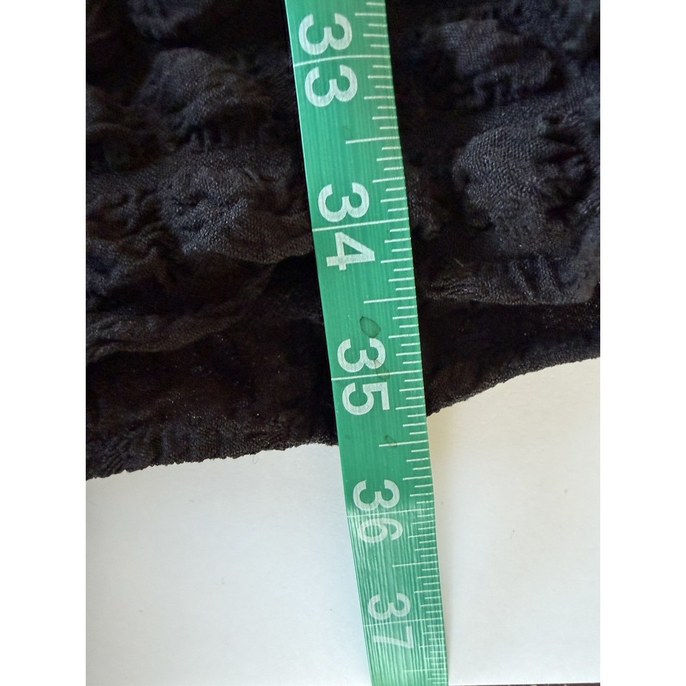 Simply Southern Women's Black Textured Tiered Puff Sleeve‎ Dress Size L NWT - Picture 6 of 7